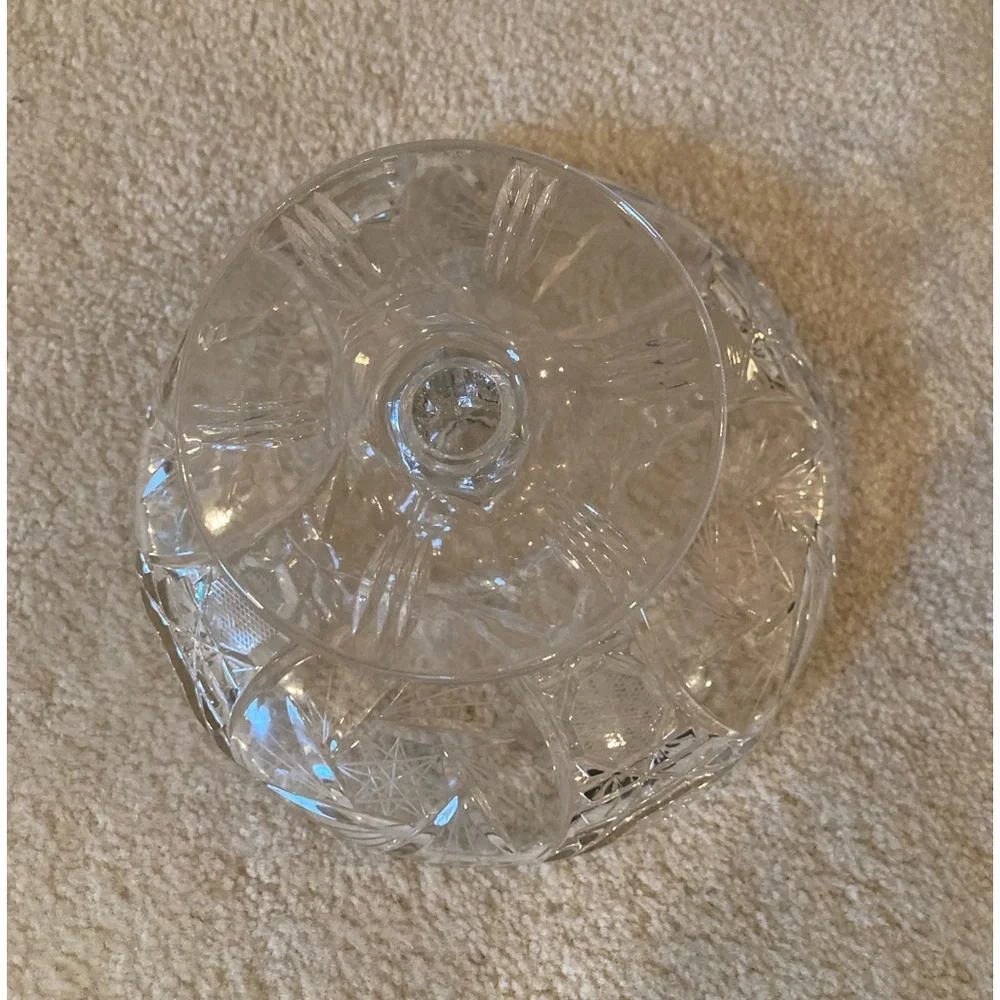 Vintage cut glass serving platter